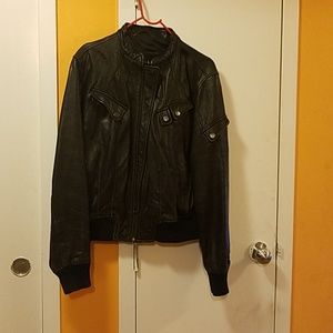 Black Lamb skin leather jacket